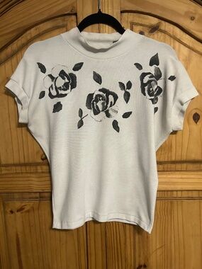 Limited Express Shirt with Black and white flowers